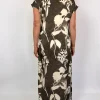 European Culture 14C0 Dress Brown Print