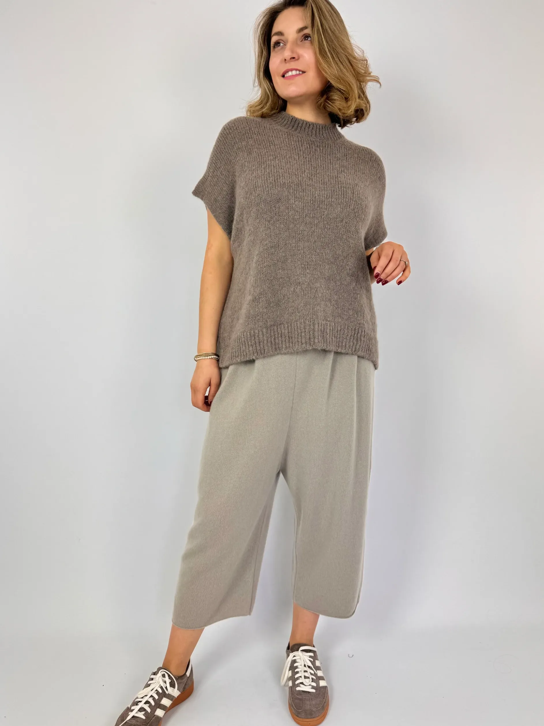 Evam Eva Lily Sleeveless Jumper Mocha
