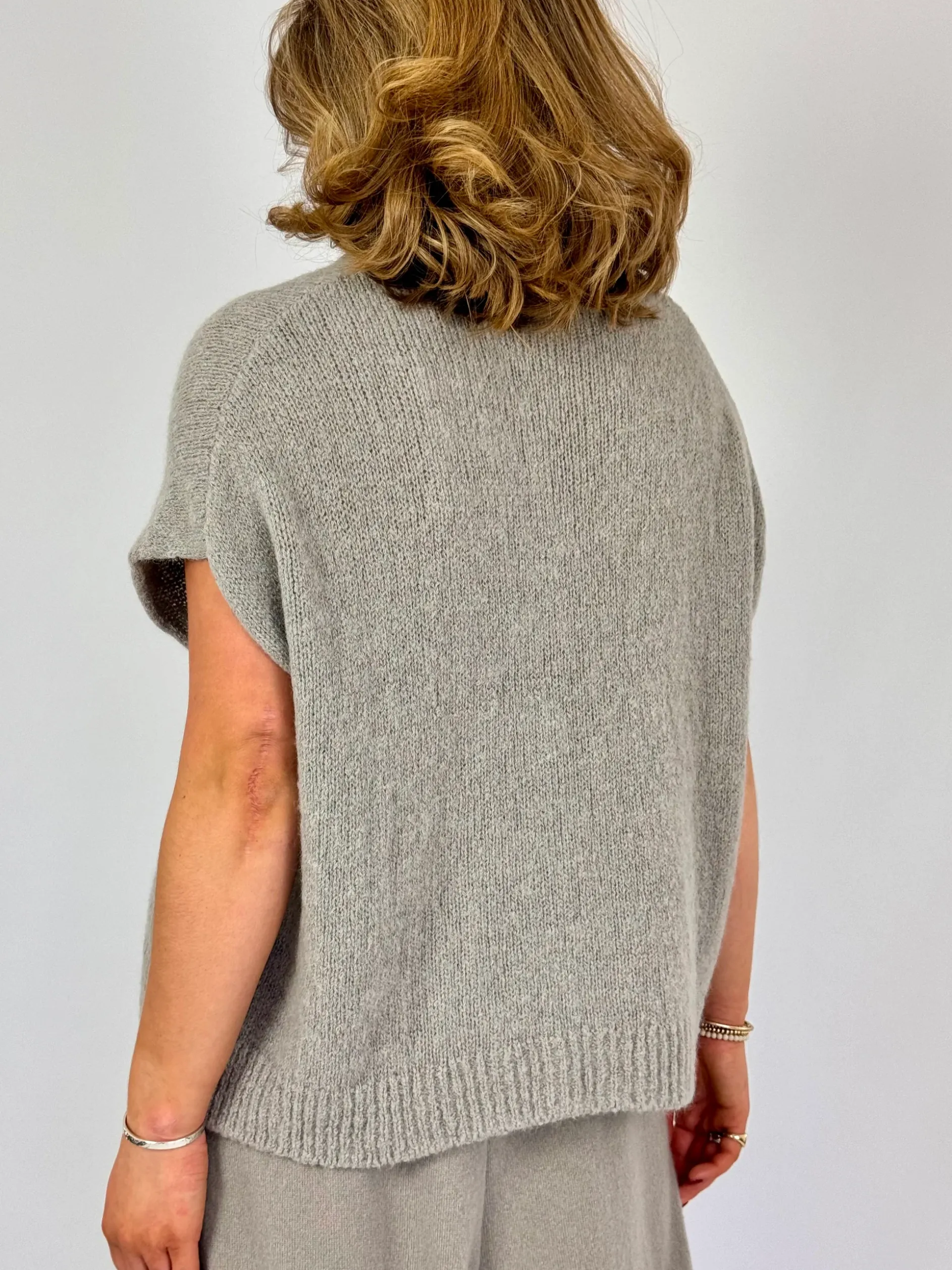 Evam Eva Lily Sleeveless Jumper Grege