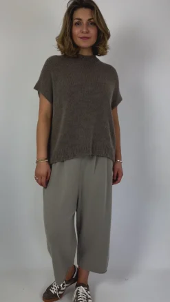 Evam Eva Lily Sleeveless Jumper Mocha