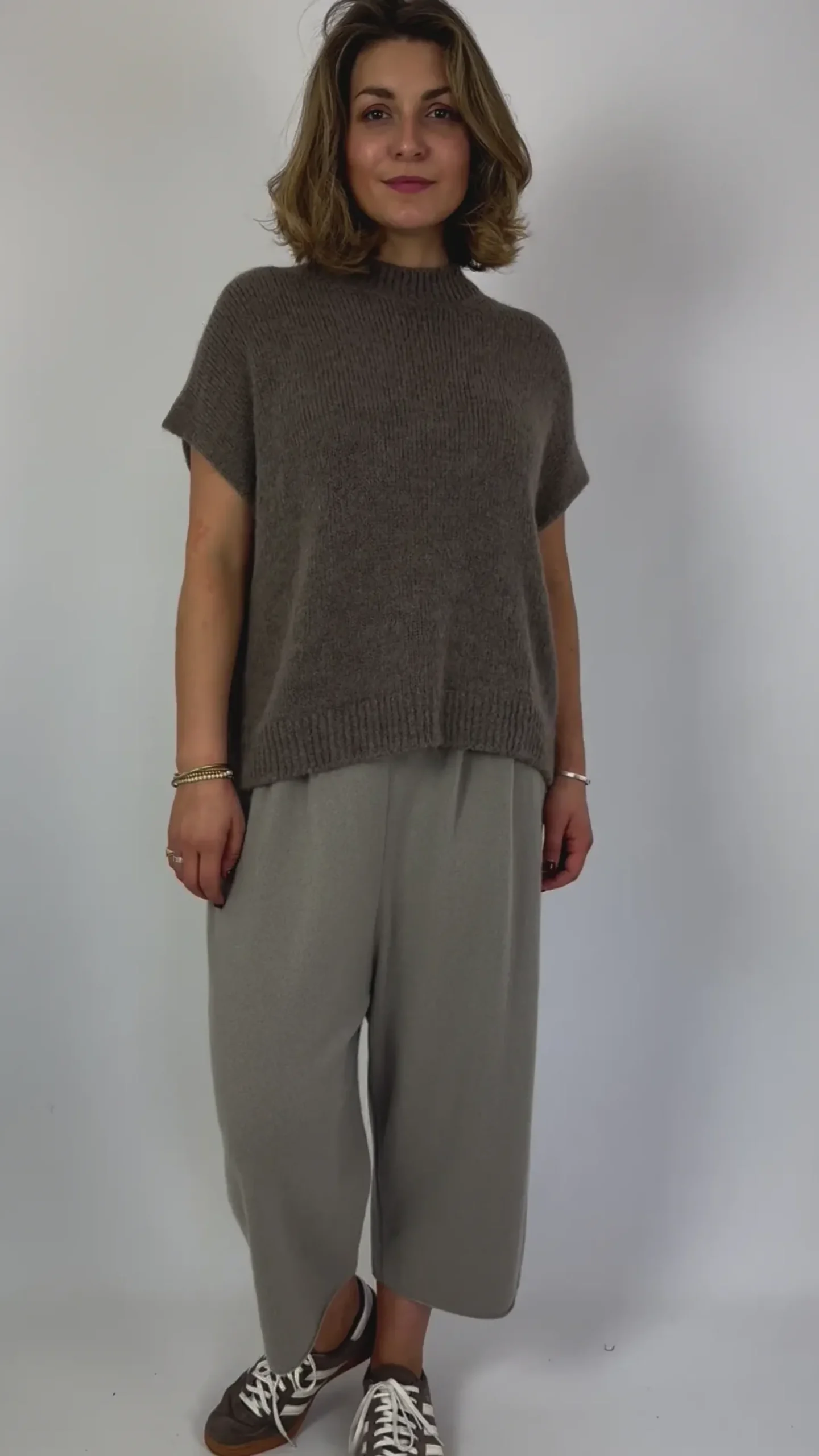 Evam Eva Lily Sleeveless Jumper Mocha