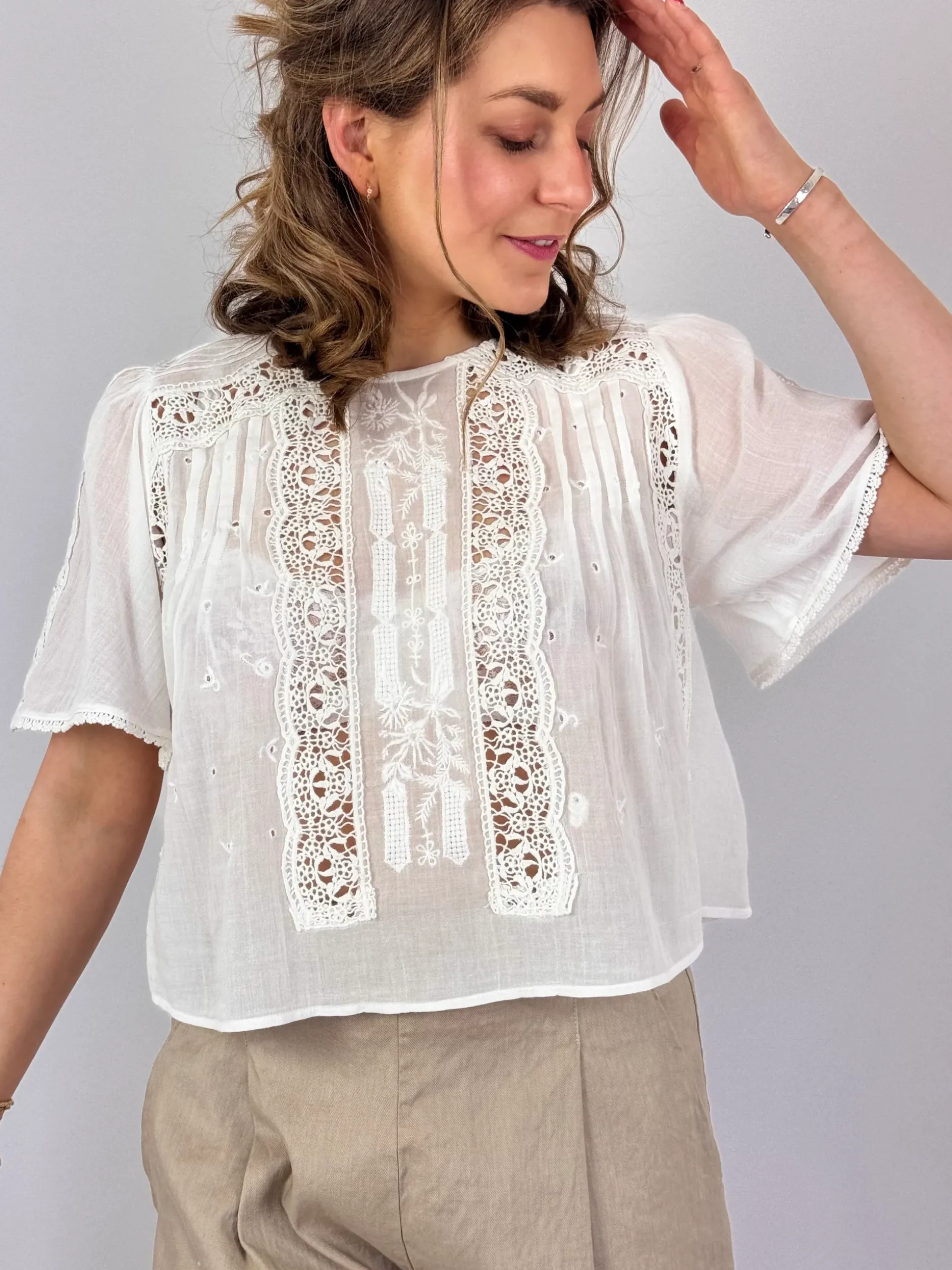 Louise Misha Ingrid Blouse Off White