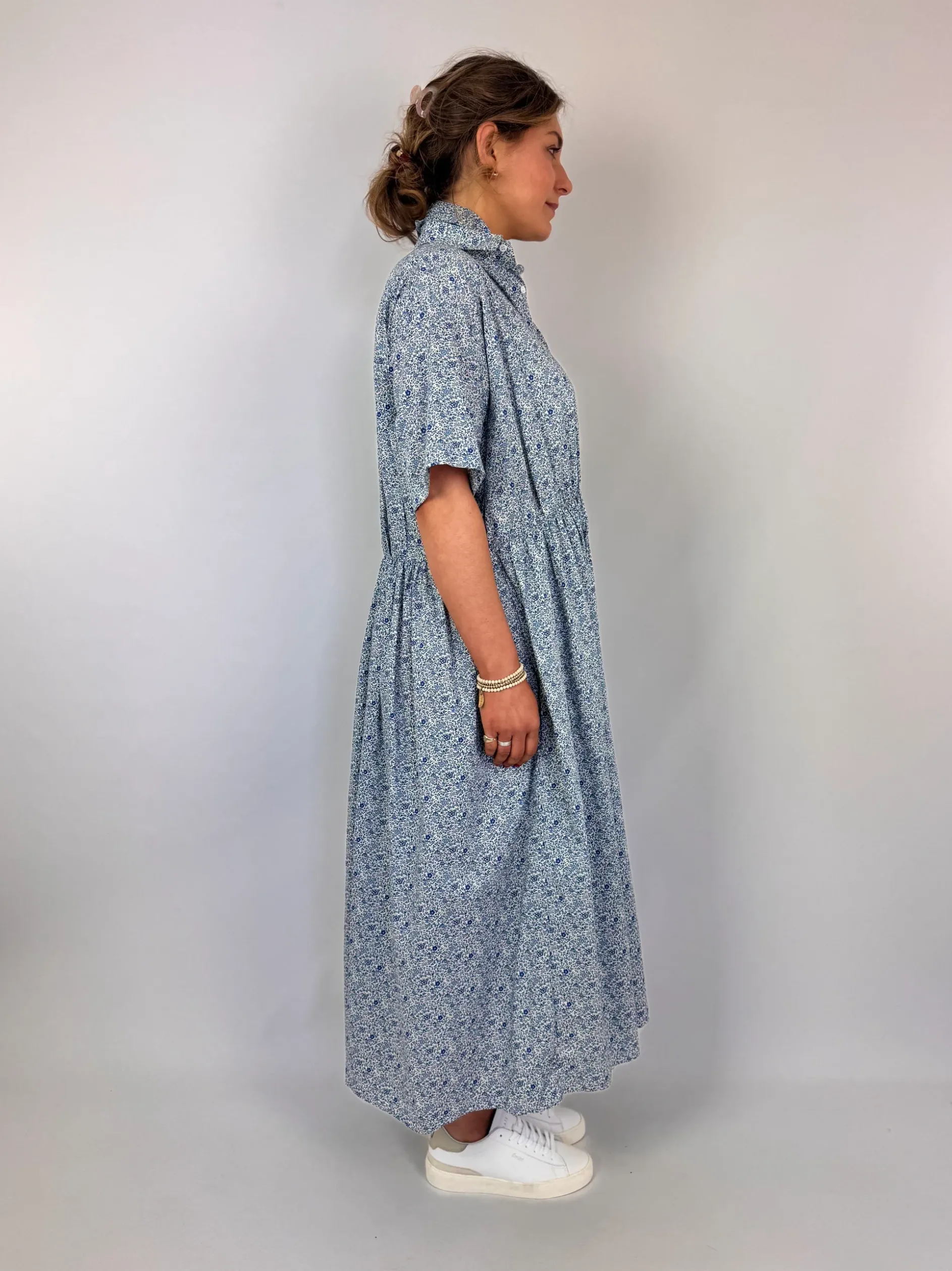 Toujours Gathered Dress Ivory